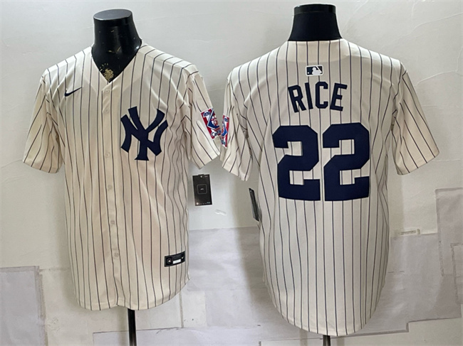 Men's New York Yankees #22 Ben Rice Cream 2026 Field of Dreams Stadium Stitched Baseball Jersey